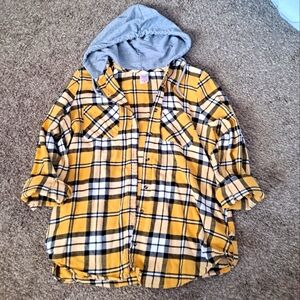Yellow plaid hoodie